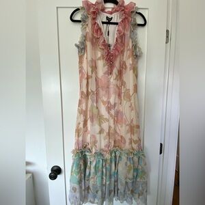 Beulah Floral Dress - Pink, Blue, Cream